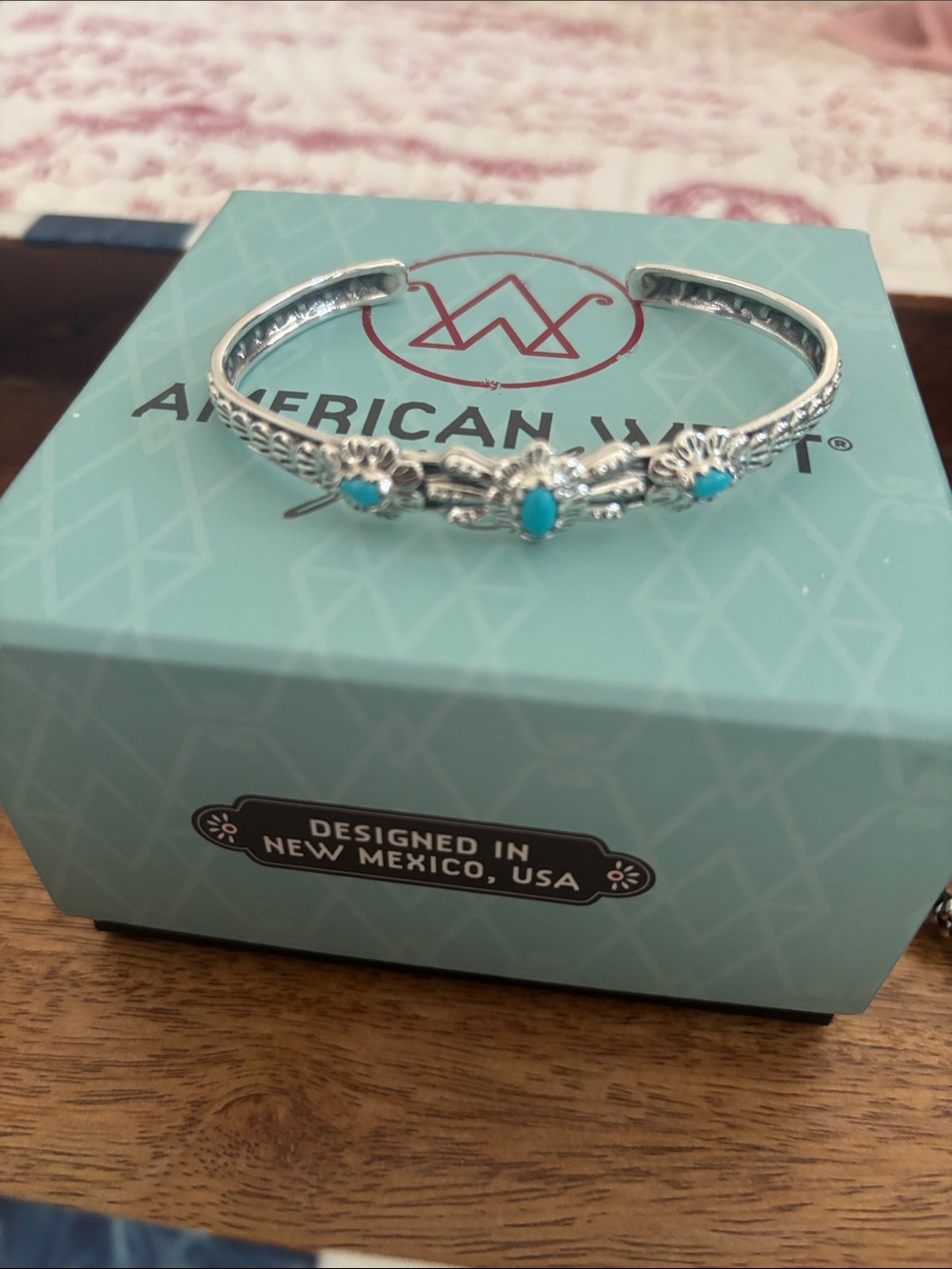 American West 925 Sterling Turquoise Bangle & Leather/Turquoise 925 Bracelet Duo - Picture 2 of 14